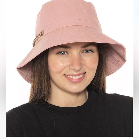 INC INTERNATIONAL CONCEPTS Women's Chain-Trim Bucket Hat - Picture 1 of 3